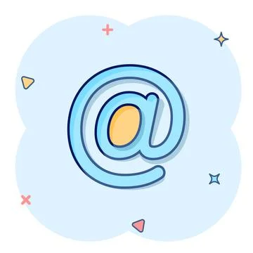 Email message icon in comic style. Mail document cartoon vector illustration  Stock Illustration