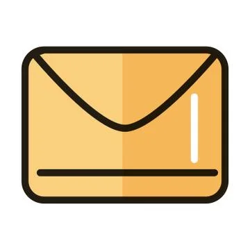 Email message internet web technology interface line and fill style icon イラスト素材