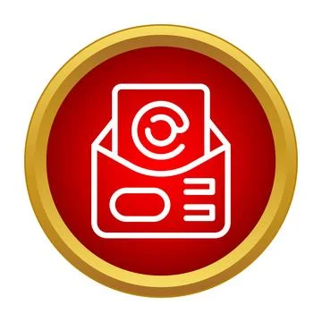 Email message notification appearing from red envelope icon Stock Illustration