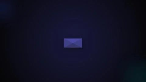 Email message notification opening on a dark blue background Stock Footage 346739536