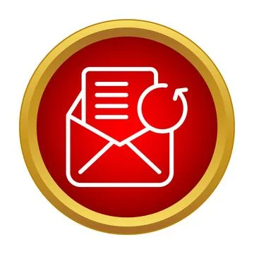 Email message refresh reload reply button icon 스톡 일러스트