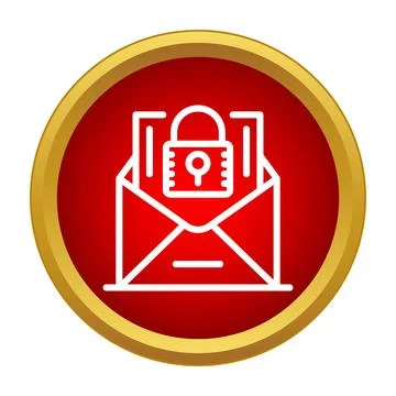 Email message security concept with padlock icon Stock Illustration