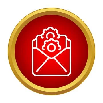 Email message settings and technical support concept Stock Illustration