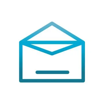 Email message user interface blue gradient Stock Illustration