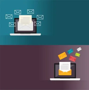 Email Messages Stock Illustration