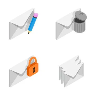 Email messaging concepts, managing, securing, and deleting messages Stock Illustration