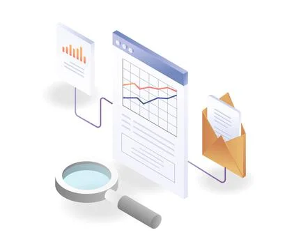 Email network analysis data Stock Illustration