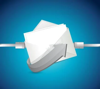 Email network connection illustration design Stock Illustration