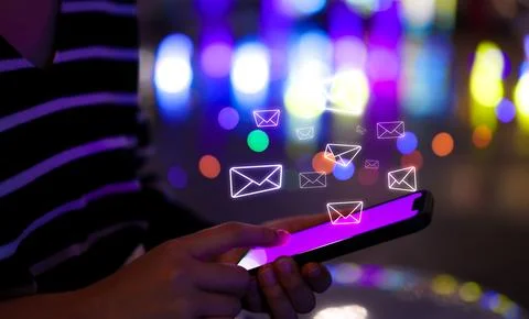 Email notification alert concept. Stock Photos