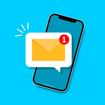 Email notification concept. New email on the smartphone screen Stockillustratie