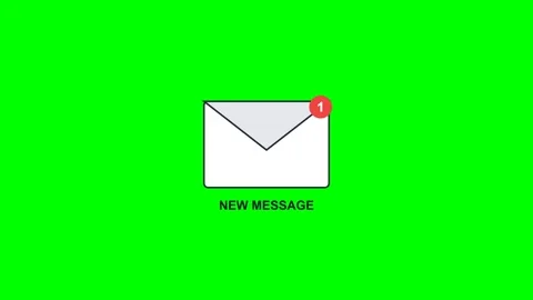 Email Notification Envelope Pop Animated Motion Graphic Concept Stock Footage 341455931