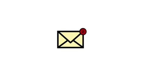 Email Notification Icon Animation Email Inbox Notification Icon Animation Video stock 303391313