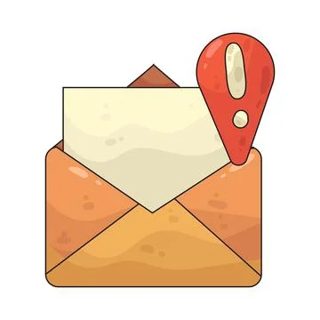 Email notification illustration Stock Illustration
