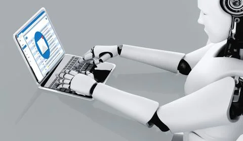 Email notification message showing on computer screen snugly Illustrazione stock