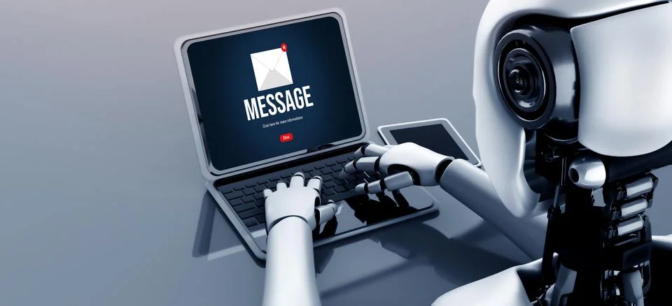 Email notification message showing on computer screen snugly Stockillustratie