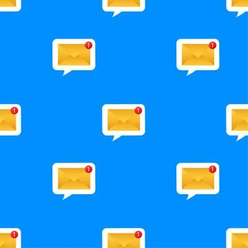 Email notification pattern. New email. Vector illustration. Stock Illustration