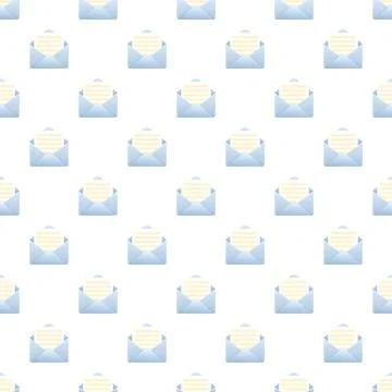 Email notification seamless pattern for digital communication background 스톡 일러스트