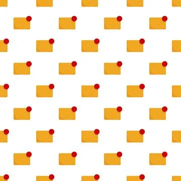 Email notification seamless pattern with new message alert イラスト素材