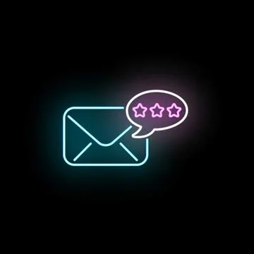 Email notification with stars rating feedback concept Stockillustratie