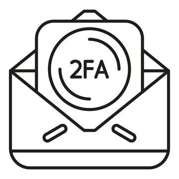 Email notification two factor authentication security system concept Stock Illustration