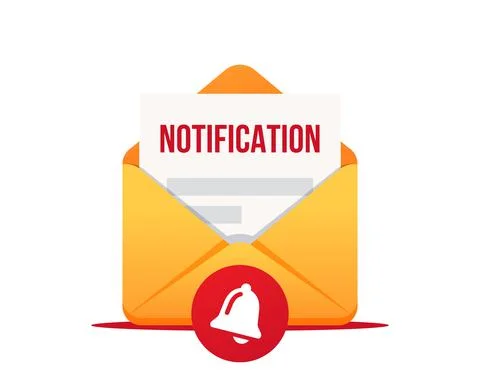 Email notification, vector icon. Notification of a new email. New email messa Stock Illustration