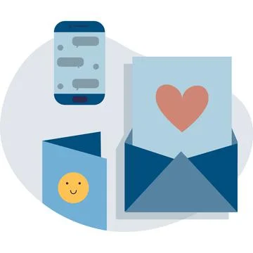 Email or mail envelope icon mobile phone messenger Stock Illustration
