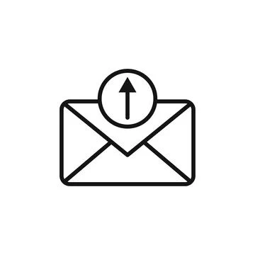Email or mail send icon logo sign vector outline Stock Illustration