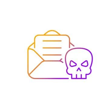 Email phishing gradient linear vector icon Stock Illustration