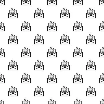 Email phishing pattern seamless Stock Illustration