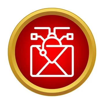 Email phishing scam hacker icon illustrating cyber attack Illustrazione stock