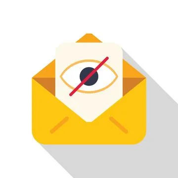 Email with privacy, confidential message is being sent from unknown person Stock Illustration