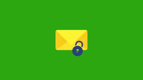 Email Protected icon animation.green background. Stock Footage 244801252
