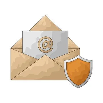 Email protection illustration 스톡 일러스트