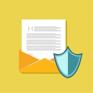 Email protection. Secure communication. Email antivirus Stock Illustration