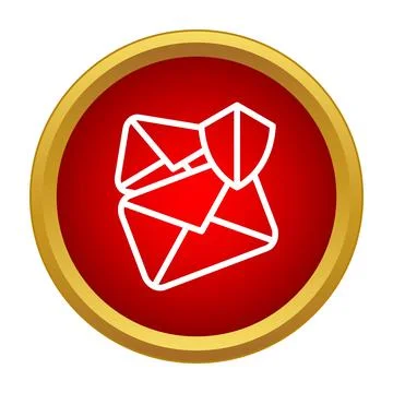 Email protection security system with shield icon イラスト素材