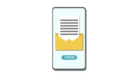 Email received in mobile phone Mobile Advertising and Social Media Campaign Stock Footage 241836620