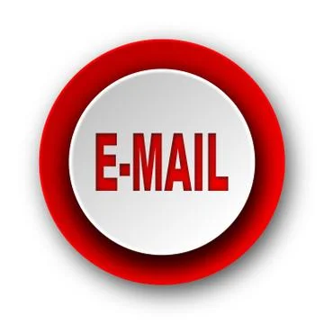 Email red modern web icon on white background. 库存插图