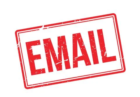 Email red rubber stamp on white Stock Illustration