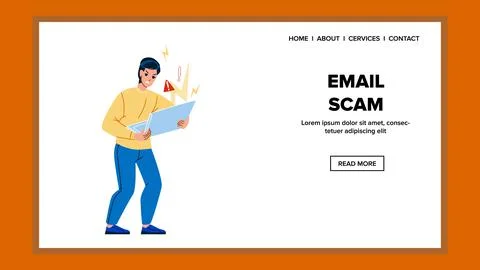 Email scam vector Stockillustratie
