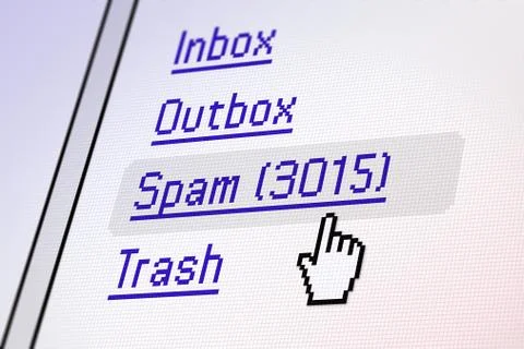 Email screen - spam Stock Photos