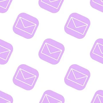 Email seamless pattern. Mail symbol wallpaper. Business backdrop Stock Illustration