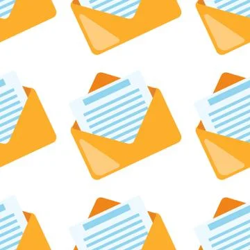 Email seamless pattern. Mail symbol wallpaper. Business backdrop Stock Illustration