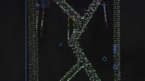 Email security and data encryption animation over computer code background Stock Footage 312389698