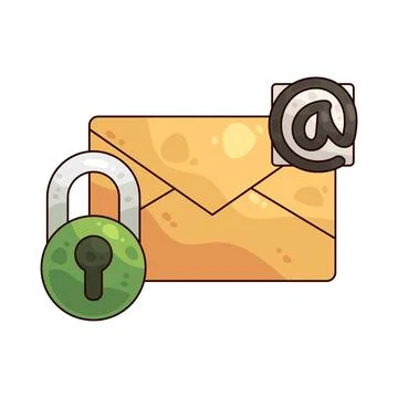 Email security illustration Stock Illustration