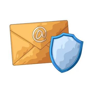 Email security illustration Stockillustratie