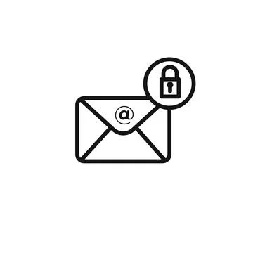 Email security key icon vector set collection for web Stock Illustration