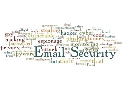 Email Security, word cloud concept Stock Illustration