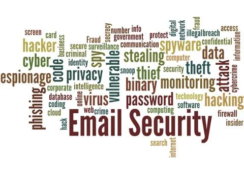 Email Security, word cloud concept Stock Illustration