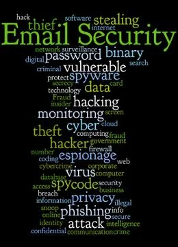 Email Security, word cloud concept 스톡 일러스트