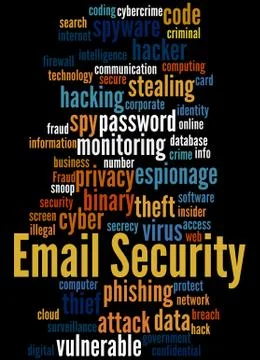 Email Security, word cloud concept Stock Illustration